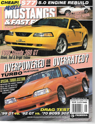 MUSCLE MUSTANGS & FAST FORDS 1999 SEPT - 302 v 5.0 v GT